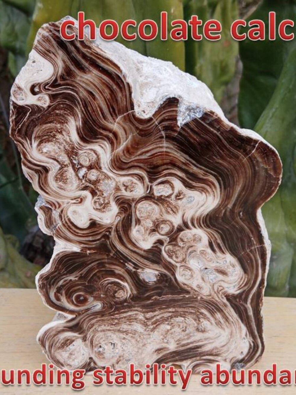 Chocolate Calcite free form 01 ABUNDANCE security CREATIVITY
